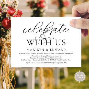Invitación Celebra con nosotros, Fiesta de Boda Fugaz