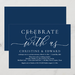 Invitación Celebra con nosotros, Fiesta de Boda Fugaz, Marina