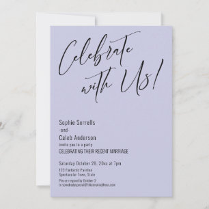 Invitación ¡Celebra con Nosotros! Fiesta de Boda Lavanda Mode