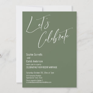 Invitación Celebra con Nosotros Fiesta de Boda Moderna en Ver