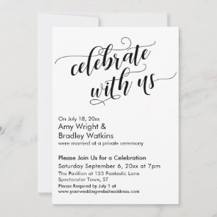 Invitación Celebra con Nosotros Fiesta de Caligrafía Después