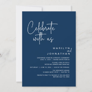Invitación Celebra con nosotros, Fiesta de Cena de Elopamient
