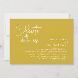 Invitación Celebra con nosotros, fiesta de elopamiento despué