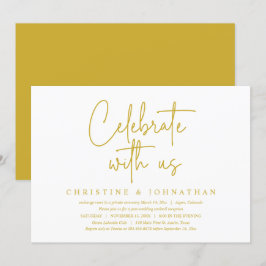 Invitación Celebra con nosotros, fiesta de elopement después 