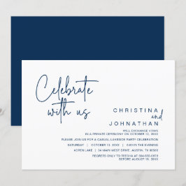Invitación Celebra con nosotros, fiesta de elopement después 
