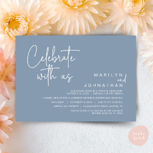 Invitación Celebra con nosotros, Fiesta de Elopement Post Bod
