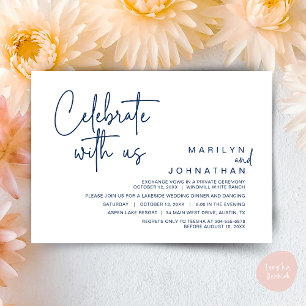 Invitación Celebra con nosotros, Fiesta de Elopement Post Bod