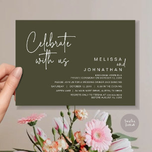 Invitación Celebra con nosotros, Fiesta de Elopement Post Bod