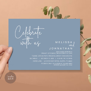 Invitación Celebra con nosotros, Fiesta de Elopement Post Bod