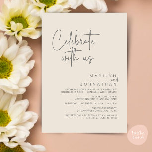 Invitación Celebra con nosotros, Fiesta de recepción de boda