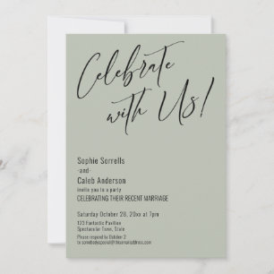 Invitación ¡Celebra con Nosotros! Fiesta Moderna y Elegante d