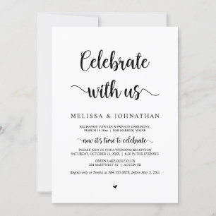 Invitación Celebra con nosotros, Fuente negra, Huida de boda 
