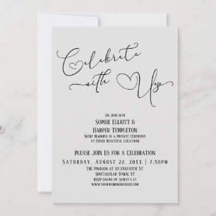 Invitación Celebra con Nosotros Gris Claro Claro Recepción So