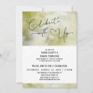 Invitación Celebra con Nosotros Recepción de Acuarela Tonos T
