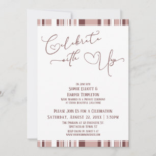Invitación Celebra con Nosotros Recepción de Canela y Rosa Po