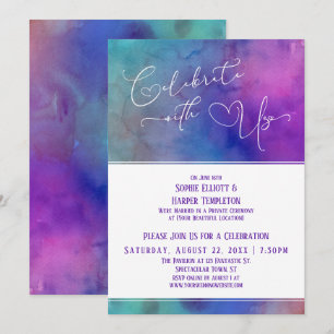 Invitación Celebra con Nosotros Recepción de Corazones de Acu