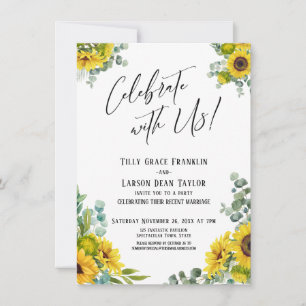 Invitación ¡Celebra con Nosotros! Recepción de Eucalipto y Gi