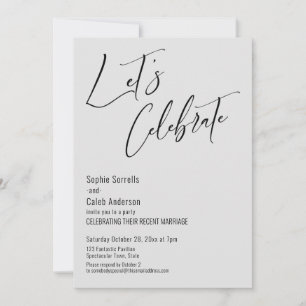 Invitación ¡Celebra con Nosotros! Recepción Moderna Gris Clar