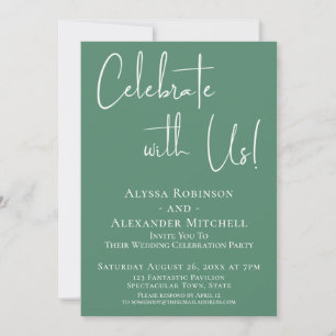 Invitación ¡Celebra con Nosotros! Recepción Moderna Pretty Gr