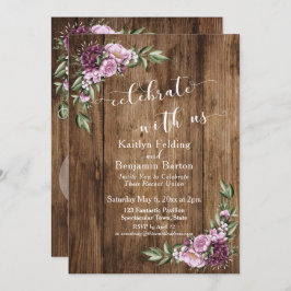 Invitación Celebra con Nosotros Recepción Rústica y Floral