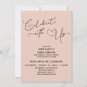 Invitación Celebra con Nosotros Recepción Solo para Blush Her