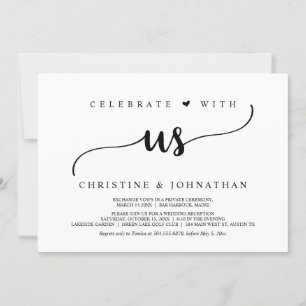 Invitación Celebra Con Nosotros, Rústico Fiesta De Elopement