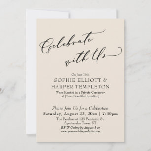 Invitación Celebra con Nosotros Solo Recepción de Crema Bonit