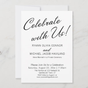 Invitación Celebra con Nosotros Solo Recepción Simple
