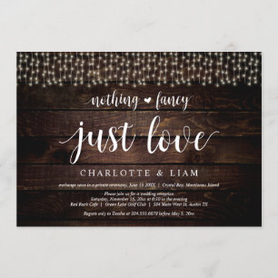 Invitación Celebra con nosotros, String Light, Boda Elopement