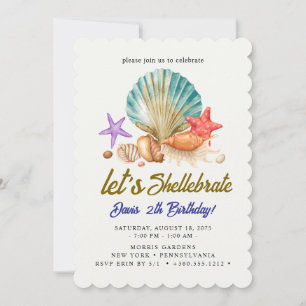 Invitación Celebra Cumpleaños con Conchas