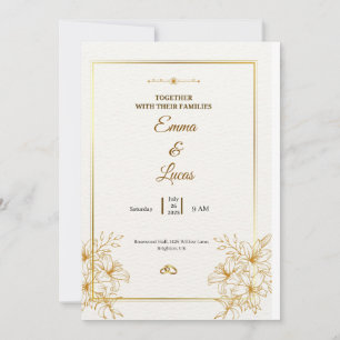 Invitación Celebra el amor con esta elegante boda