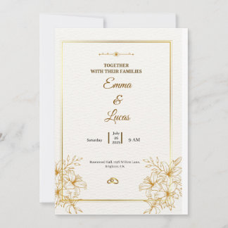 Invitación Celebra el amor con esta elegante boda