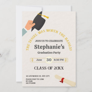 Invitación ¡Celebra la graduación! Tassel Worth the Hassle