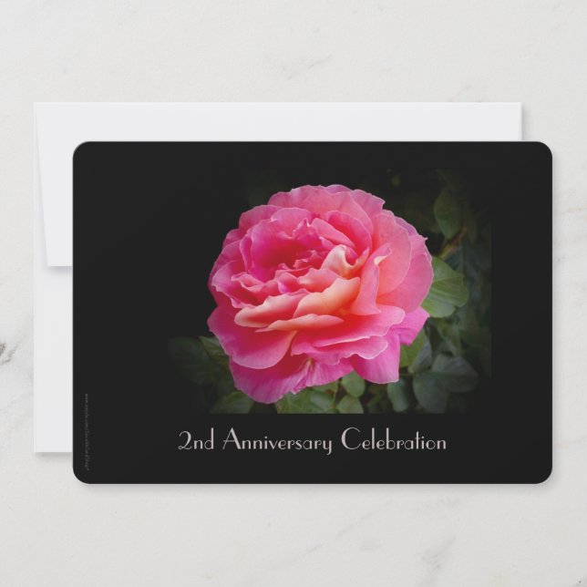 Invitación Celebración 2º Aniversario Rosa Rosa (Anverso)