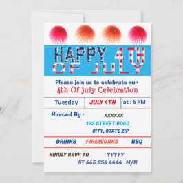 Invitación Celebración ‎ 4 de julio