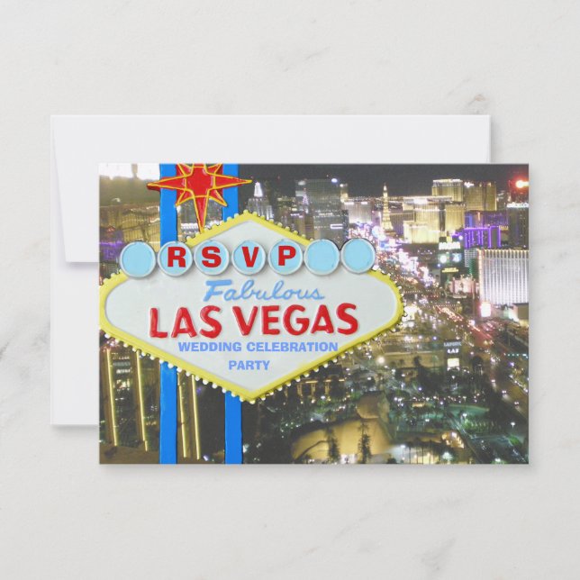 Invitación Celebración Boda después de los votos en Las Vegas (Anverso)