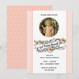 Invitación Celebración Brunch Pascua de Resurrección religios