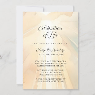 Invitación Celebración celestial de la vida - Memorial de fot