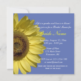 Invitación Celebración con girasoles. Ducha de novias de vera