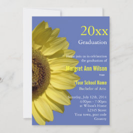 Invitación Celebración con girasoles, graduación.