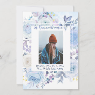 Invitación Celebración conmemorativa de la vida de Hummingbir