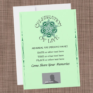 Invitación Celebración conmemorativa de la vida - Diseño de n
