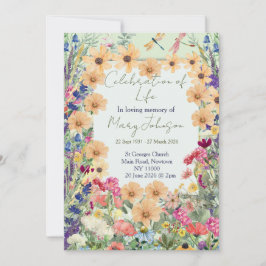 Invitación Celebración Conmemorativa de la Vida Flores Silves