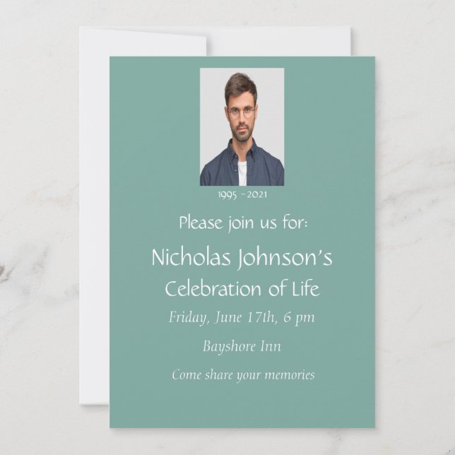 Invitación Celebración conmemorativa del Personalizado Kingfi (Reverso)