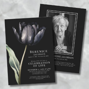 Invitación Celebración conmemorativa elegante de la vida fune