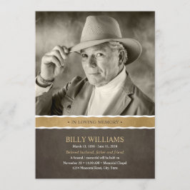 Invitación Celebración conmemorativa fúnebre de la foto del