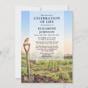 Invitación Celebración conmemorativa funeral de aves de jardí