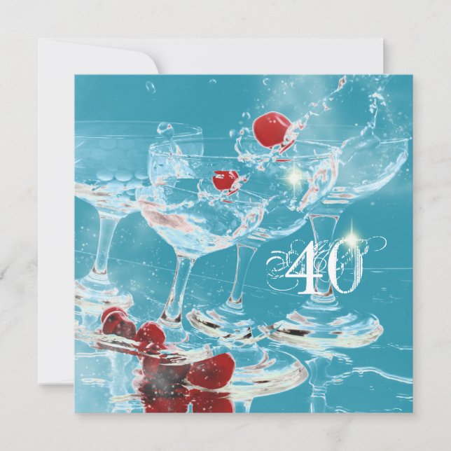 Invitación Celebración de 40 años fiesta principal PERSONALIZ (Anverso)