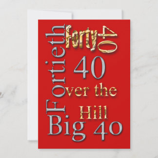 Invitación Celebración de 40 años fiesta principal PERSONALIZ