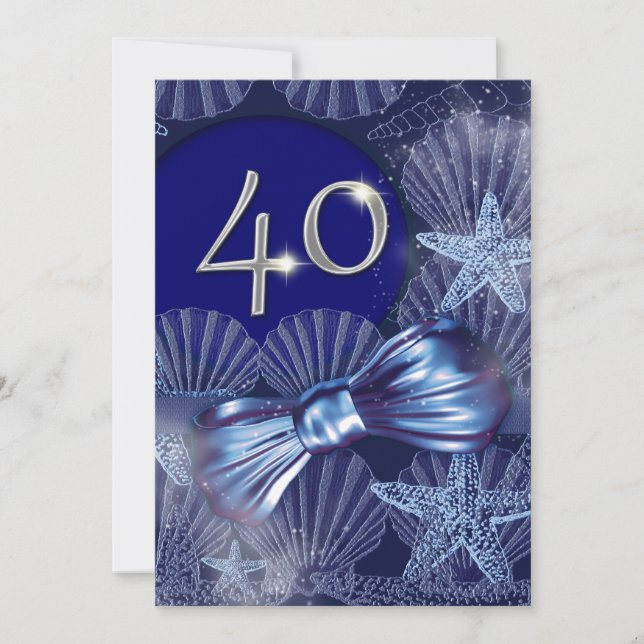 Invitación Celebración de 40 años fiesta principal PERSONALIZ (Anverso)